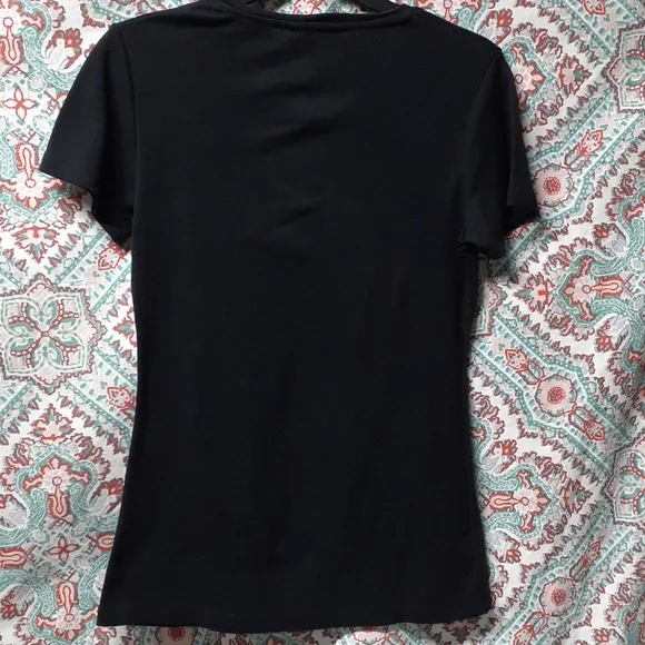 H&M Black Cotton T-Shirt, Size L - Picture 6 of 8